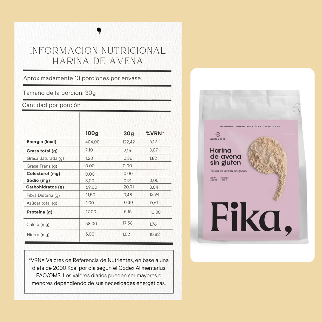 Harina de Avena Sin Gluten