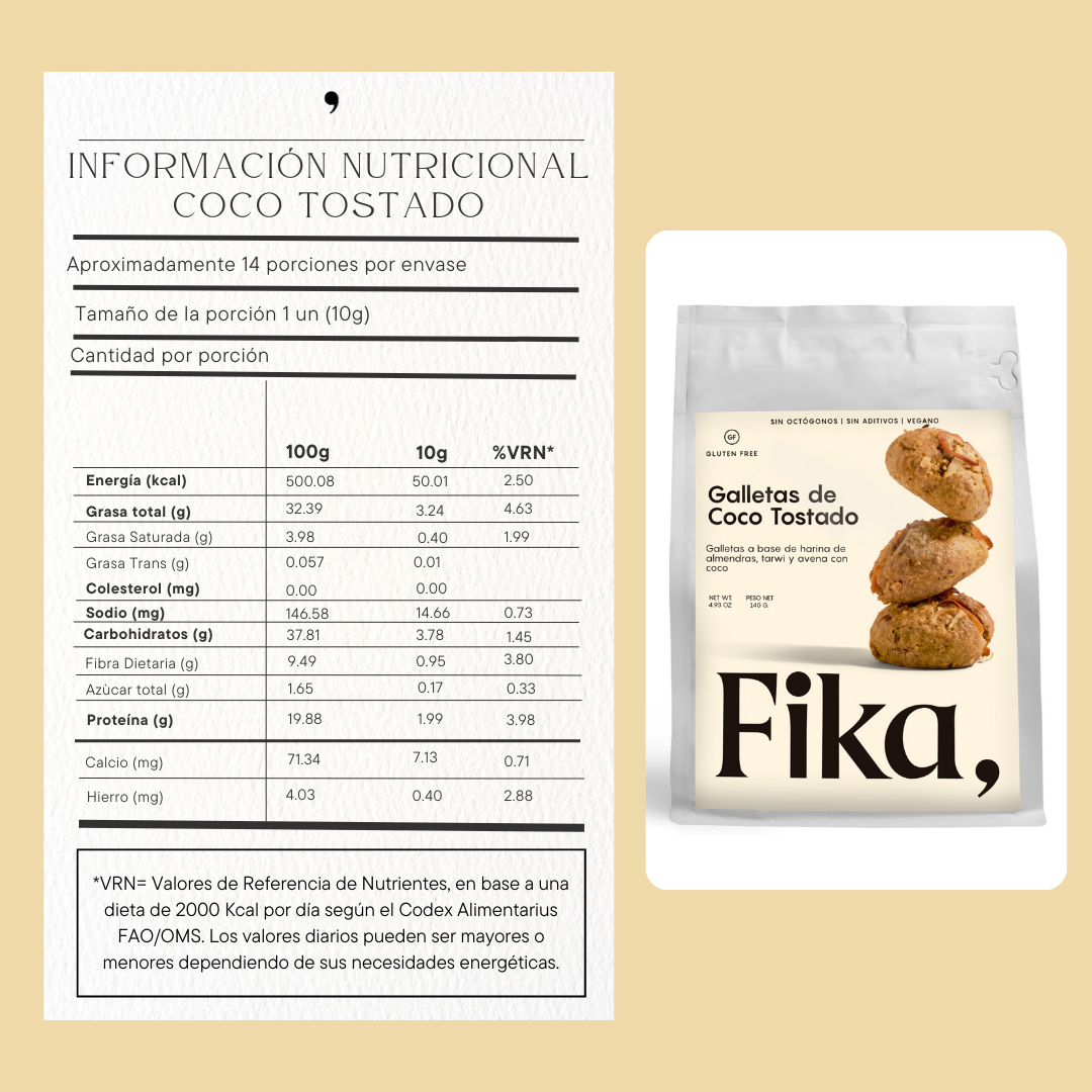 Galletas Coco tostado - 120g