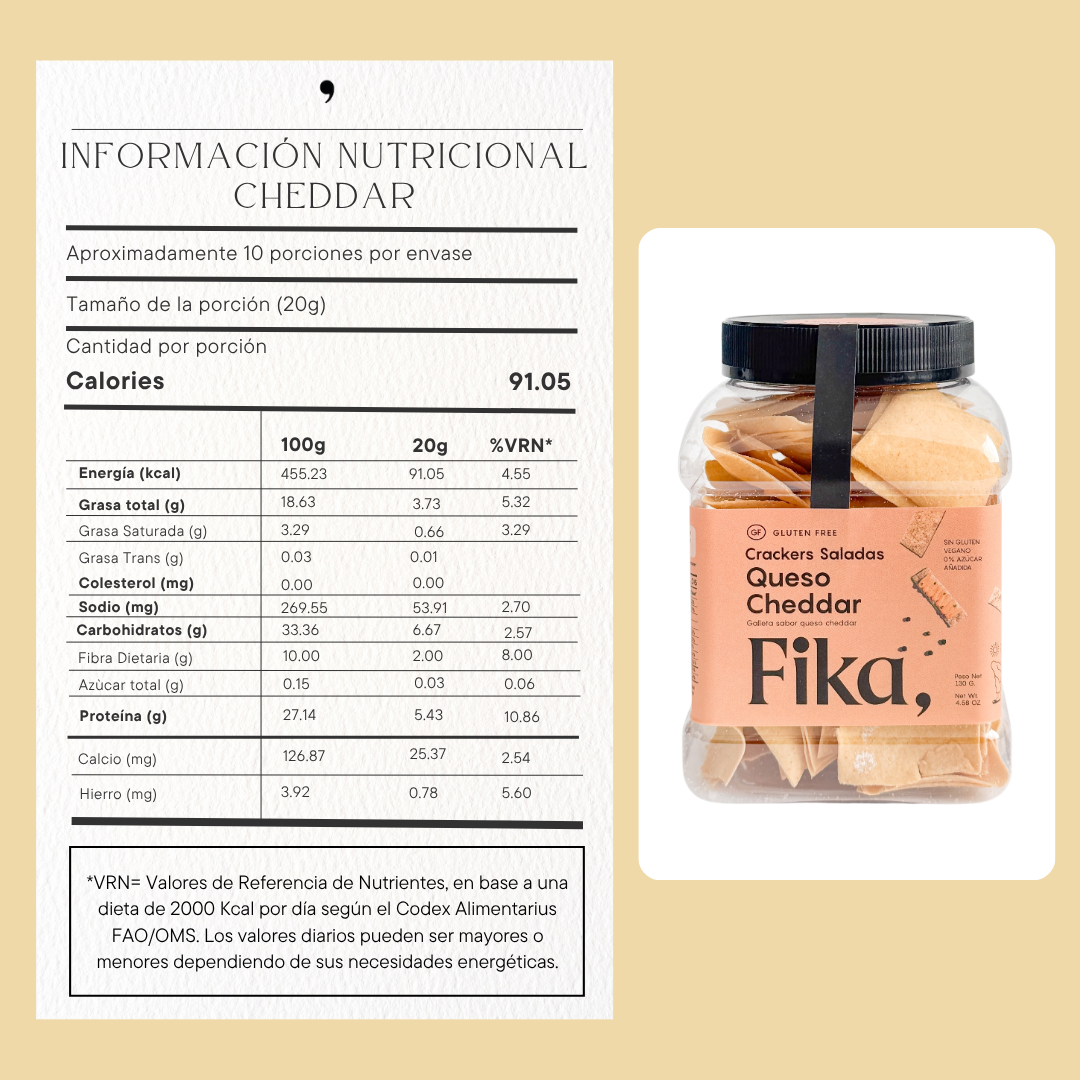 Crackers Saladas Queso Cheddar - 130g