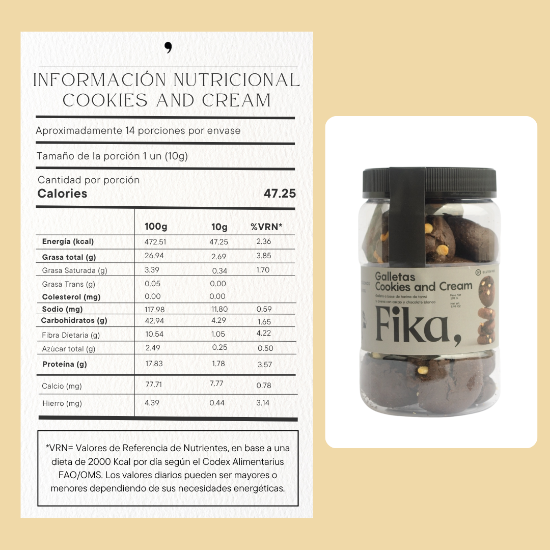 Galletas Cookies and Cream - 170g